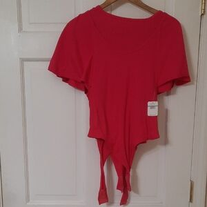 Free People Pink Layered Bodysuit